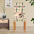 thumbnail image 4 of Yayeee 4 Pack Dining Chair Covers Stretch Parson Chairs Slipcovers Seat Protector, Retro Green Stars, 4 of 6