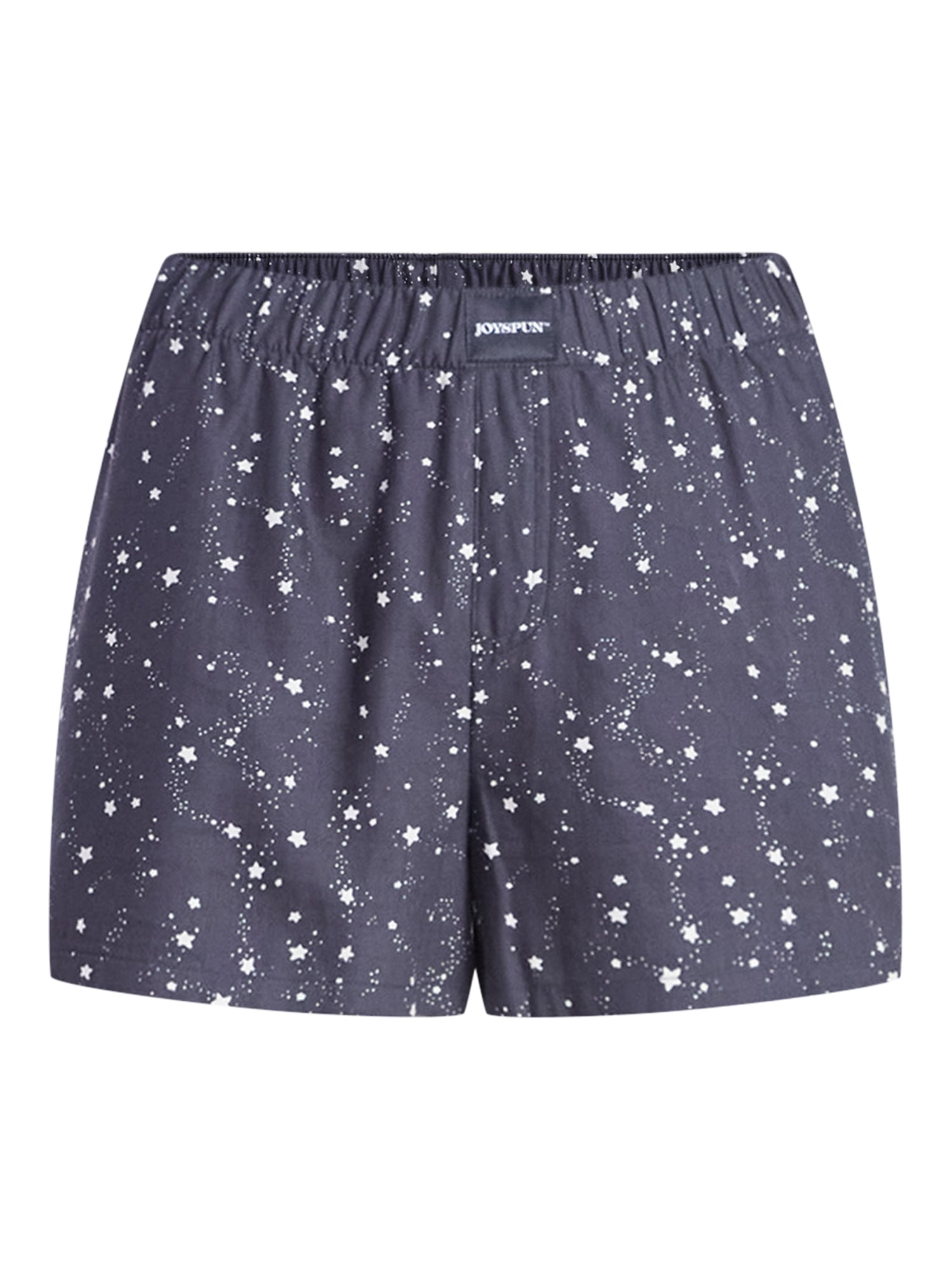 Joyspun Women's Woven Pajama Boxer Shorts, 3'' Inseam, Sizes XS-3X