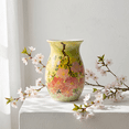 thumbnail image 6 of EFISPSS 8 Inch Pink Blossom Branch Ceramic Flower Vase, Vintage Hand Painted Vase for Kitchen Shelf, Living Room Decor, 6 of 7