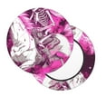 thumbnail image 2 of Picia Skull White Horse pattern Round Stool Covers Comfy Seat Covers Stretch Removable WashableChair Slipcover Round Bar Chair Cushion Cover-13 inch, 2 of 7