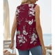 thumbnail image 5 of Blusa estampada sin mangas Moda Poliéster Tops sin mangas de verano plisados suaves para mujer, 5 of 5