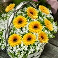 thumbnail image 7 of 5 Piece Sunflower Garden Stake Set Durable Outdoor Patio Floral Yard Art with Sturdy Metal Stakes for Beautification, 7 of 7
