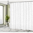 thumbnail image 5 of Ambesonne Geometric Shower Curtain, Five-Pointed Star Shapes, 69"Wx70"L, Grey and White, 5 of 5