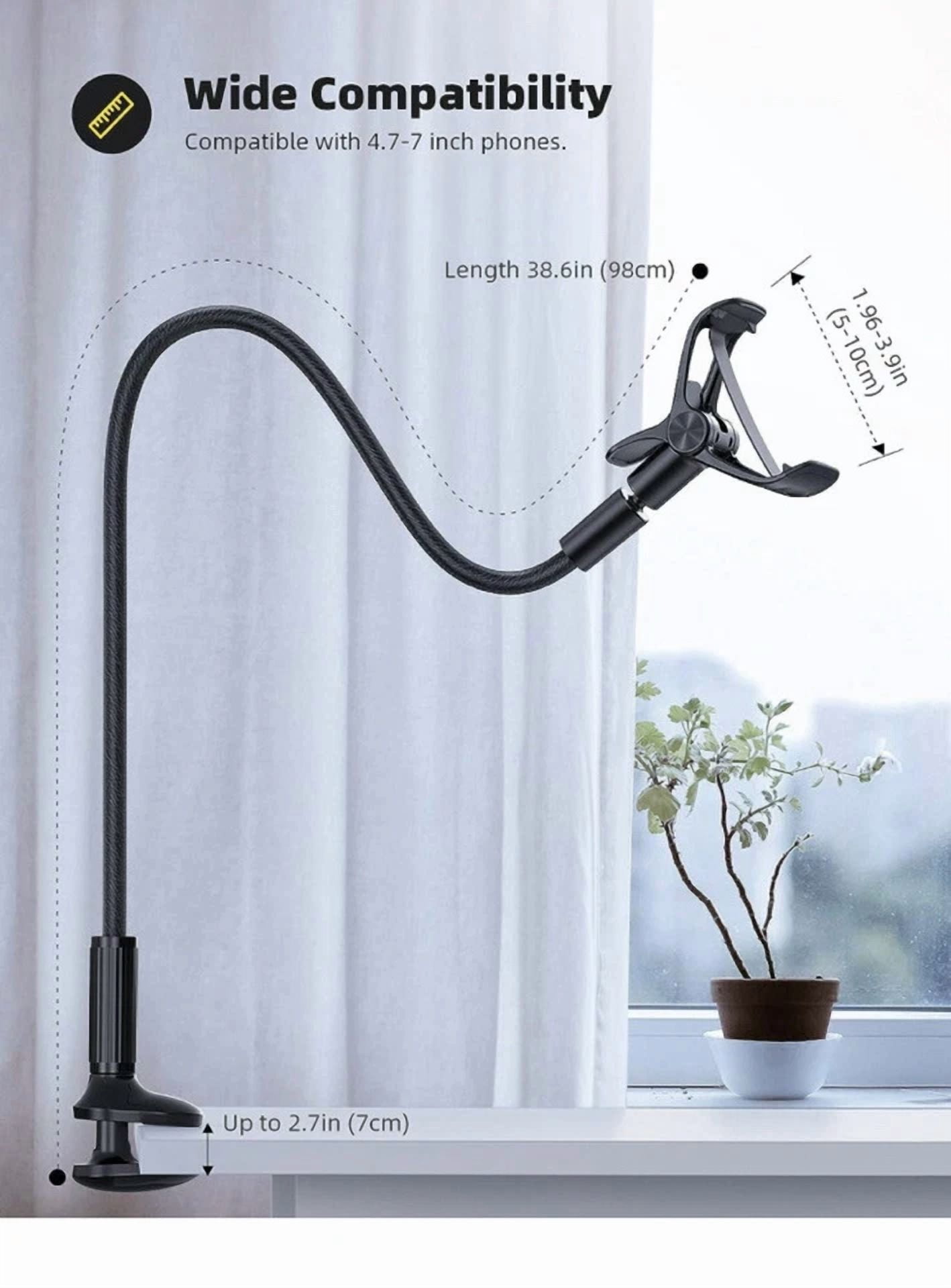 RHEA- Universal 360° Rotatable Phone Stand Holder Flexible Mount For Cell Phone Device