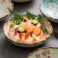 thumbnail image 4 of 7.5inch Serving Bowl Set 2Pack Ceramic Salad Bowls Pasta Bowls Irregular Porcelain Japanese Hand-Painted Plate Dish Tray Noodles Dessert Oven Dishwasher Safe, 4 of 7