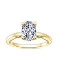thumbnail image 1 of 1.15 T.C.W Oval Shape Natural Diamond Latest Design Solitaire Wedding Ring for Ladies Solid 14K Yellow Gold Size 8, 1 of 8