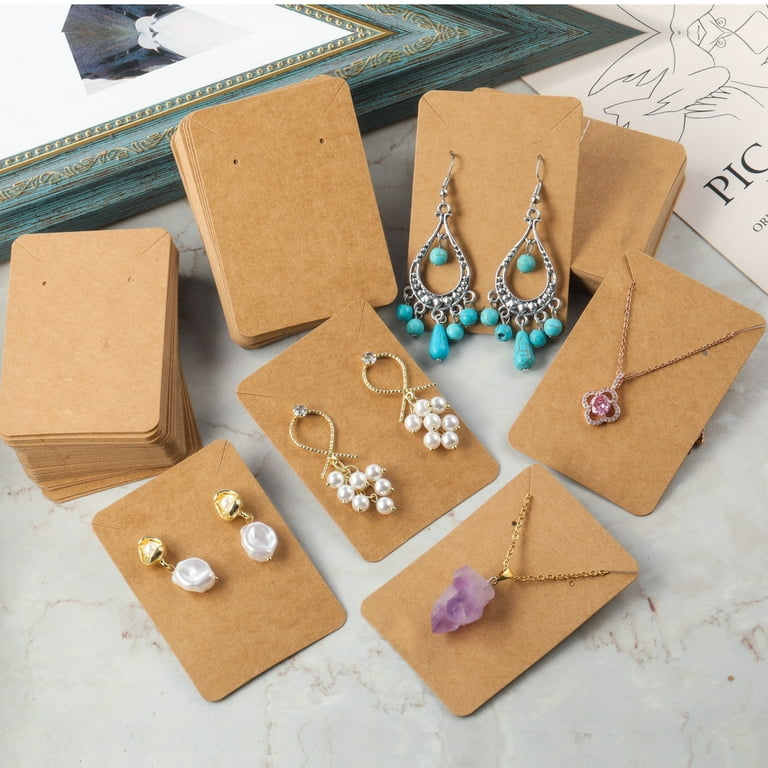 Personalised Earring Display Cards, Jewellery Backing Cards, Kraft Earring  Card, Recycled, Eco Friendly Packaging, Small Business Supplies 