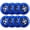 Deep Sea Blue, variant on Rollerex VXT500 Inline Skate Wheels (8-pack) (Various Size & Color Options Available) (Steel Black, 80mm) -Indoor Outdoor- Intended for Roller Blade Wheel Replacement