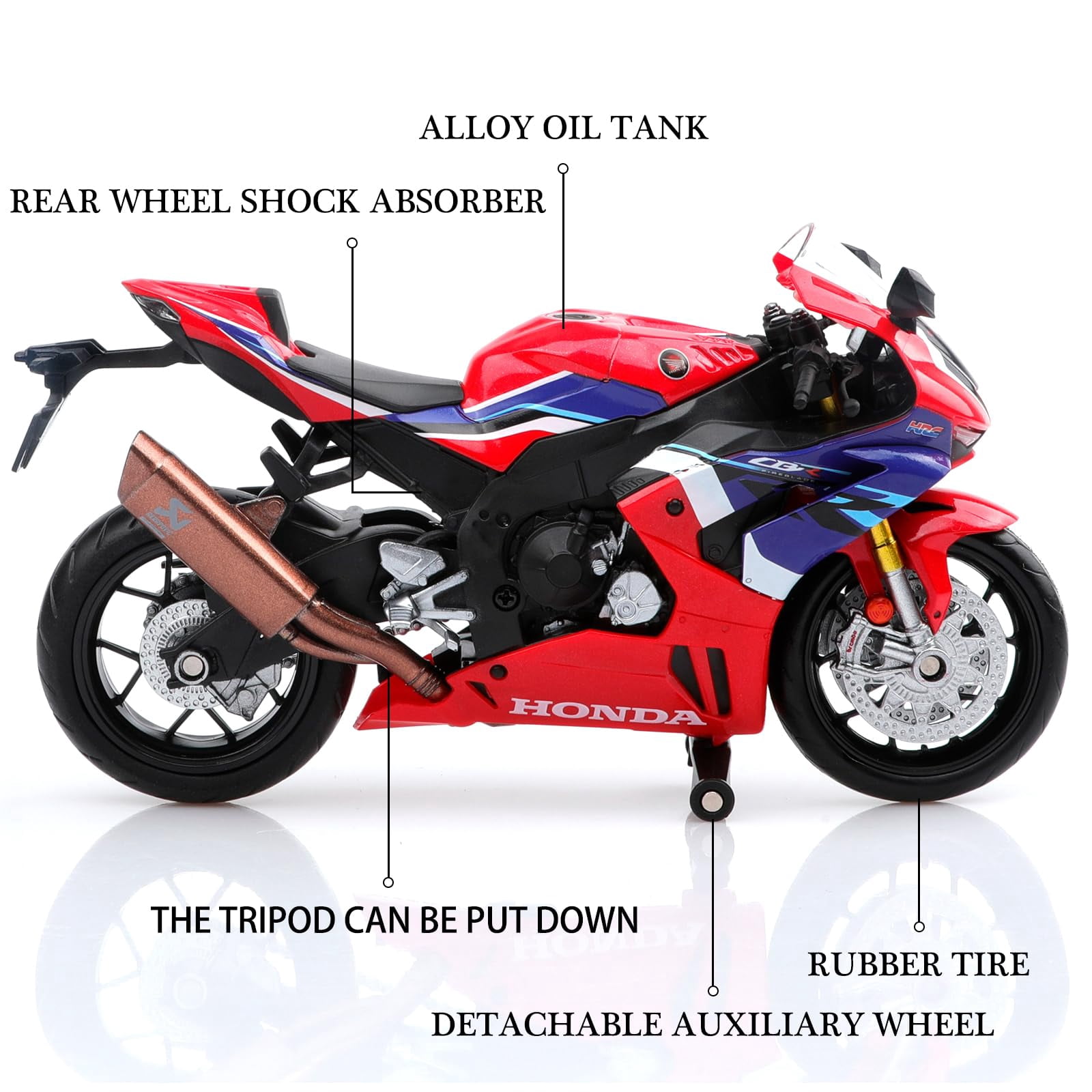 CHUNYAN 1/12 Scale Honda CBR 1000RR Diecast Toy Motorcycles,Honda Motorcycle Model,CBR1000RR Motorcycle Toy Gifts for Boys Girls