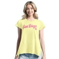 thumbnail image 2 of Women's Margaritaville Yellow San Diego Padres Gametime is Paradise T-Shirt, 2 of 3