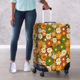 thumbnail image 4 of HELLHERO Polyester Spandex Luggage Protective Cover for Travel Anti Dust Anti Scuff Washable, Vintage Retro Floral Print, 4 of 7