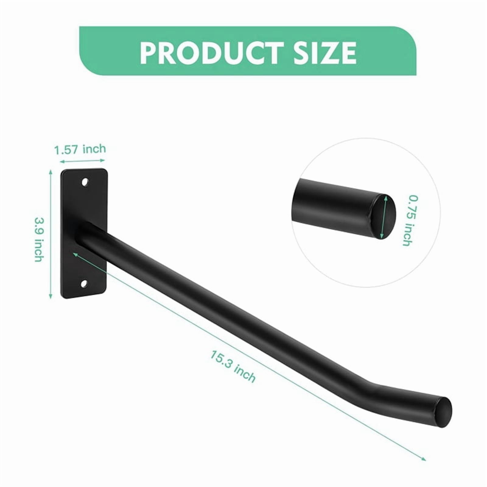 6 x Exercise Ball Wall Rack-Black