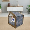 thumbnail image 3 of Fruit Pet House, Half Whole Fig Fruits Ripe Gourmet Vivid Mediterranean Region Art, Outdoor & Indoor Portable Dog Kennel with Pillow and Cover, 5 Sizes, Blue Purple Grey, by Ambesonne, 3 of 5