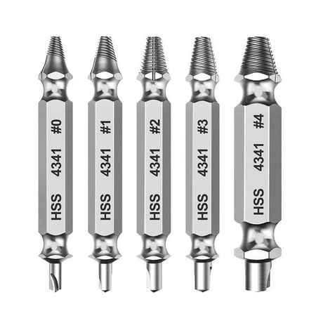 

Damaged Screw Extractor Drill Bit Set Stripped Broken Screw Remover Extractor Easily Take Out Demolition Tools 5pcs