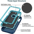 thumbnail image 2 of Entronix Heavy Duty Case Designed for iPhone X/XS Shockproof Triple Layer Rugged Case, Teal, 2 of 6