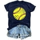 thumbnail image 1 of Mujeres Impreso Casual Top, Manga Corta Crew Cuello Blusa para la Primavera Y el Verano Desgaste, Ligero Imitación Algodón Moda Tee, 1 of 2