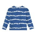 thumbnail image 3 of LTTVQM Toddler Girls Shirts 3-4 Winter Casual Striped Graphic Tee Loose Fit Long Sleeve Tunic Tops Trendy Crewneck Clothes with Pocket Blue 3-4 Years, 3 of 4
