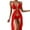 Red, variant on Huowey Women Swimwear Solid Color Slim Fit Swimsuit Bikini Set For Beach Pool Summer Beachwear Honeymoon Cruise Trendy Wear