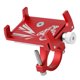 thumbnail image 1 of Soporte de teléfono para motocicleta, de aleación de aluminio, para manillar de bicicleta, clip para teléfono para scooter eléctrico, para navegación en bicicleta, color rojo, 1 of 12