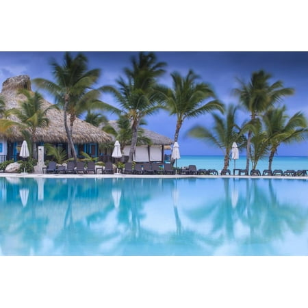 Dominican Republic, Punta Cana, Cap Cana, Swimmkng Pool at the Sanctuary Cap Cana Resort and Spa Print Wall Art By Jane