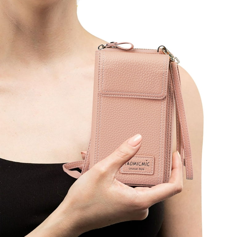 Women Purse Leather Cellphone holster Wallet Case Mini Small Crossbody  Shoulder Bag Messenger Pouch Ladies Handbag Clutch Phone Pockets for iPhone  8