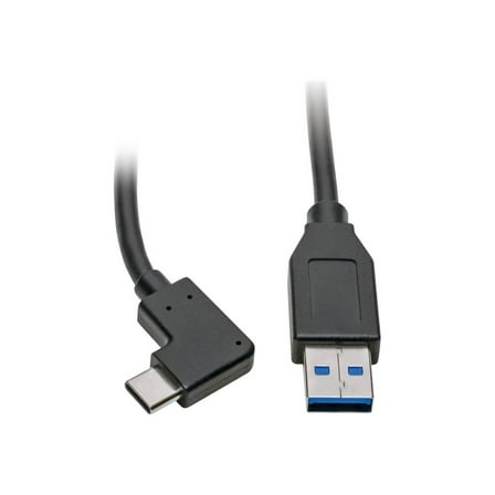Tripp Lite U428-003-CRA Right-Angle USB-C to USB-A Cable, M/M, 3 ft