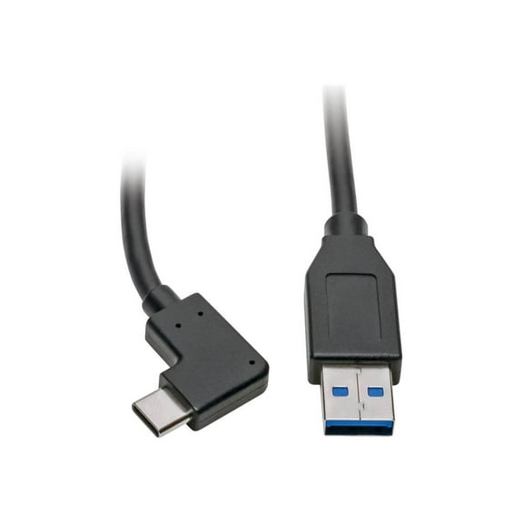 Tripp Lite U428-003-CRA Right-Angle USB-C to USB-A Cable, M/M, 3 ft