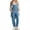 Sky blue, variant on LANGWYQU Women Sleeveless Denim Jumpsuit Casual Jeans Long Bib Pants