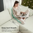 thumbnail image 6 of AENKYO 104 Modular L-Shaped Sectional Sofa with Chaise Lounge, Cloud Couch Deep Seat, Corduroy Upholstered Living Room Furniture, No Assembly Required, White, 6 of 9