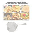 thumbnail image 3 of Deep Fry Basket,   Stainless Steel Round Wire Mesh French Chip Frying Serving Food Presentation Tableware With Long Handle For Fish Chicken Nuggets, 3 of 8