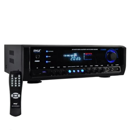 Pyle PT390BTU Bluetooth Digital Home Theater Stereo Receiver, Aux Input, MP3/USB/SD Readers, AM/FM Radio, 300 Watt