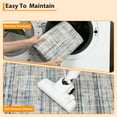thumbnail image 6 of FairOnly 8'x10' Linen Machine Washable Area Rugs for Kitchen Family Room Low Pile Stain-Resistant Rugs Blue and Grey Carpet, 6 of 7