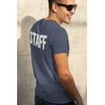 thumbnail image 2 of Men's Staff Short Sleeve T-Shirt BB, Chest Print, Heather Denim, 2X-Large, 2 of 3