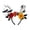 C001- Style A, variant on Halloween Party Headband, Halloween Decorations, Red Rose Petals, Fake Flower Heads, Flower Decorations for Party, 0.5X0.5 Inch Funny Spooky Bat Skull Accessory for Makeup and
