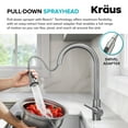 thumbnail image 7 of KRAUS Bolden 2-Function Single Handle Pull Down Kitchen Faucet in Spot-Free Brushed Brass, 7 of 7