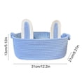 thumbnail image 3 of Kbndieu Small Woven Easter Basket for Kids Cute Gifts Baskets with Rabbit Ears Empty Baby Storage Basket for Storing Easter Party Favors Gifts, 3 of 6