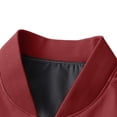 thumbnail image 6 of Stamzod Jackets for Men Long Sleeve Zip Up Bomber Jacket Men Business Casual Work Lightweight Windbreaker Red XXXL, 6 of 6