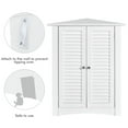 thumbnail image 5 of Spaco Adjustable Corner Storage Cabinet with Shutter Doors-White, Bathroom Storage Cabinet for Entryway Storage, Home Office Furniture, 5 of 7