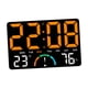 thumbnail image 4 of Reloj de pared digital, medidor de temperatura con pantalla grande, despertador para sala de estudio Naranja, 4 of 8