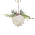 thumbnail image 1 of Holiday Time White Snowball with Pine Ornament, 1 of 3