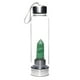 thumbnail image 1 of Botella de agua de cristal - recuperación natural - vidrio / acero inoxidable, 1 of 4