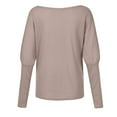 thumbnail image 5 of Wangmeiwg Long Solid One Sleeve Color Line Threaded Women's Casual Top Fashion Women's Blouse Women Casual Tee, 5 of 5