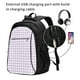 thumbnail image 2 of Balery Purple Checkboard Mochila con carga USB para hombre y mujer - Mochila impermeable y antirrobo para laptop con puerto USB para viajes, trabajo, 2 of 7