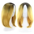 thumbnail image 1 of bob wig Womens Bob Wig Gradient Color Cosplay Synthetic Hair Wig Short Straight Wigs Lace High Temperature Bob Wig (Gradient Yellow), 1 of 6