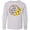 AC-Heather Grey, variant on Inktastic My Great Grandma Loves Me with Sunflower Wreath Long Sleeve Youth T-Shirt