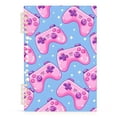 thumbnail image 2 of Seamless Bright Pattern with Pink Joysticks Ring Binder Notebook Journey Note Diary College Ruled Spiral Notebook Study Loose Leaf Paper A5 60 Pages, 2 of 8