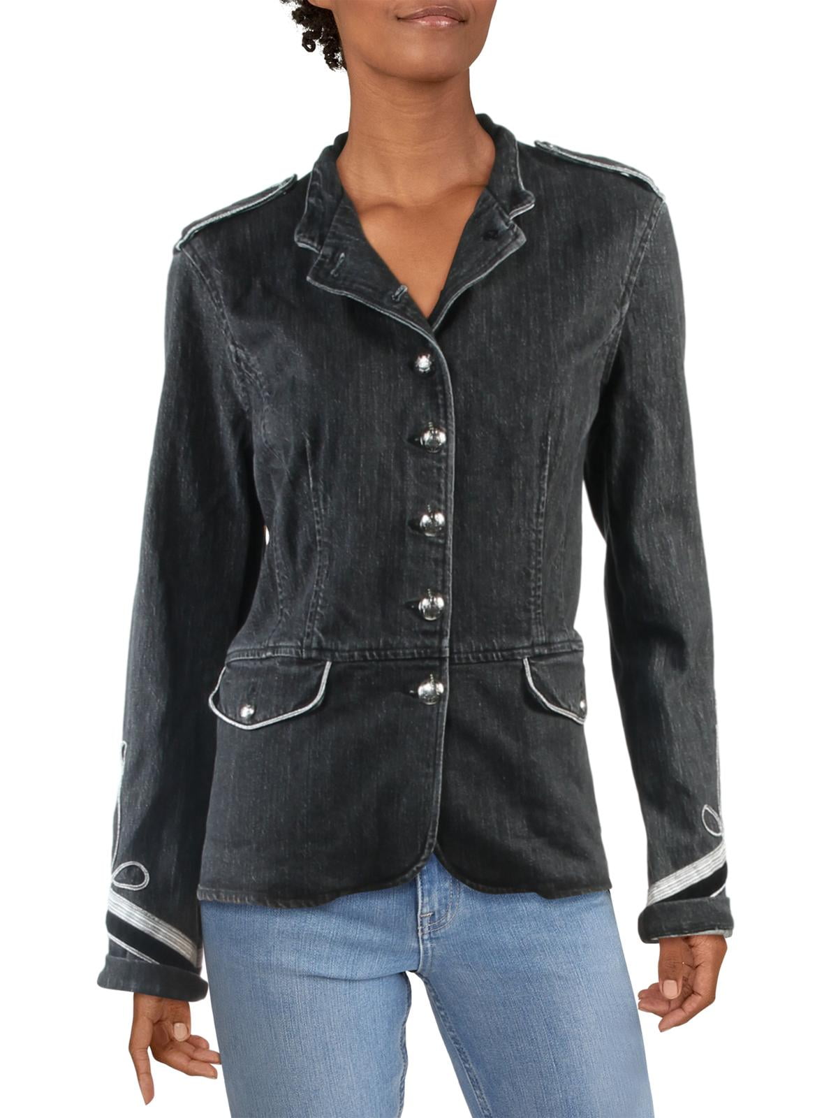 denim military jacket womens