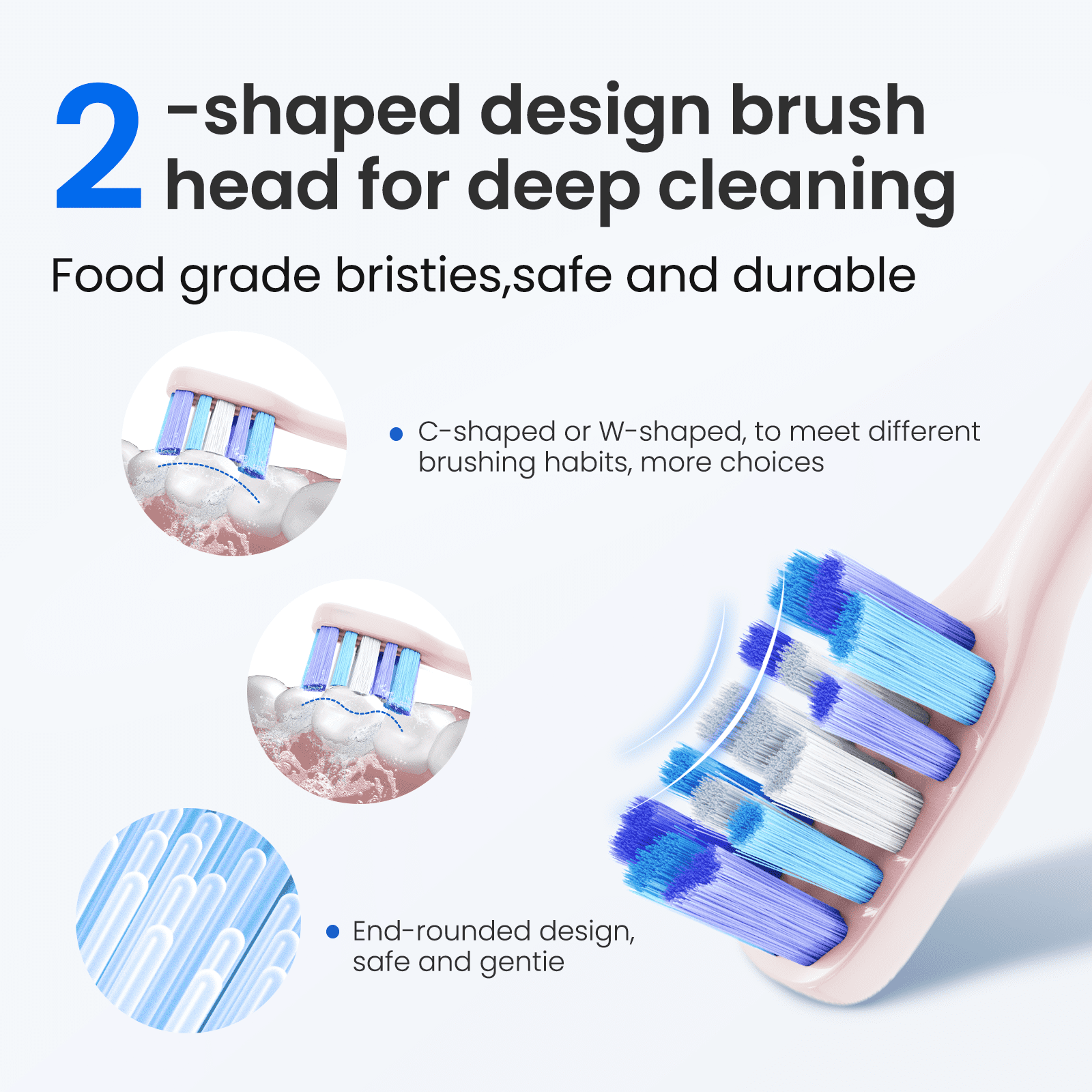 Marlincare Sonic Electric Toothbrush for Adults,10X more Plaque Removal,Travel Electric Toothbrush,Pink