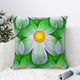thumbnail image 6 of YFYANG Square Decorative Throw Pillow Case (Without Pillow Insert), Watercolor Daisy Pattern Bedroom Sofa Car Cushion Cover, 20"x20", 6 of 9