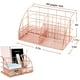 thumbnail image 2 of Organizador de escritorio de oro rosa para mujer, accesorios de escritorio de suministros de oficina de malla, cuenta con 5 compartimentos + 1 mini cajón deslizante Fokelyi HMYH440, 2 of 6